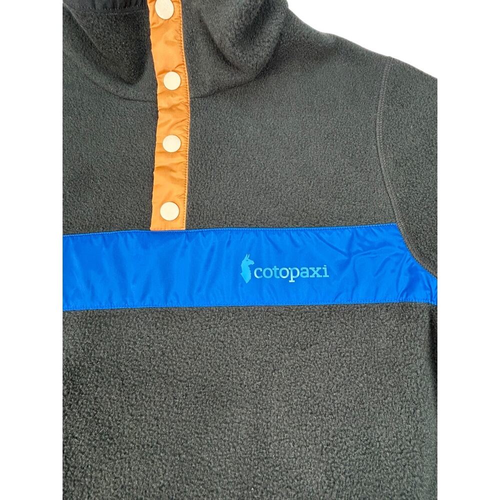 Cotopaxi Teca Boys M Fleece Pullover Green Blue Colorblock Snap Hiking - Picture 4 of 12